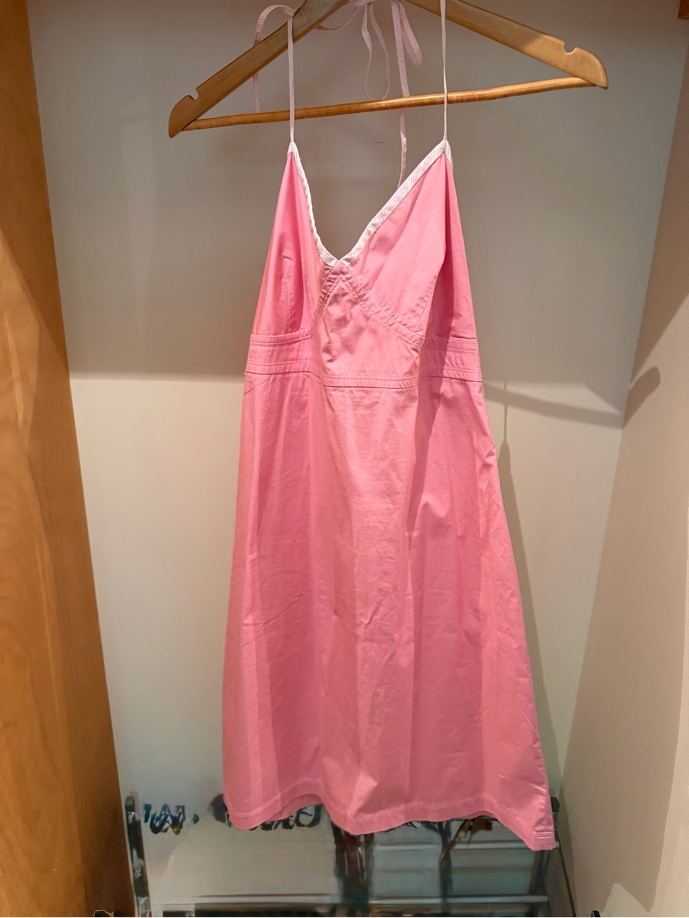 GAP Pink Mini Sundress with White Trim